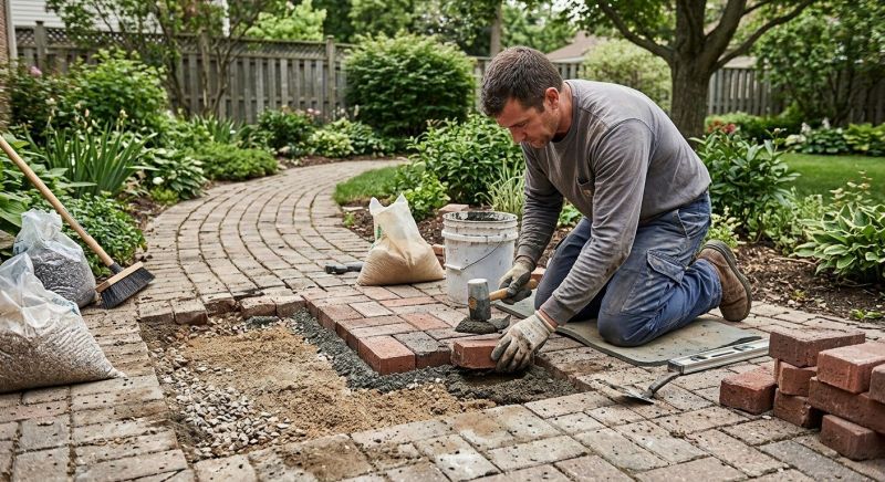 Brick Pathway Repair in Oceanside, CA