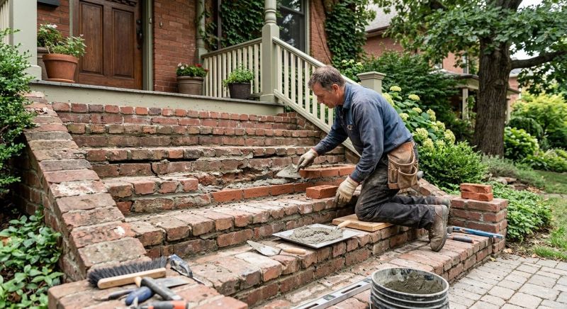 Brick Stairs Repair in Carlsbad, CA