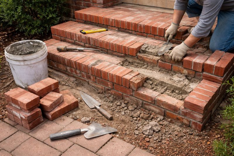 Brick Stairs Repair in Fallbrook, CA