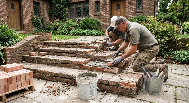 Brick Stairs Repair in San Clemente, CA