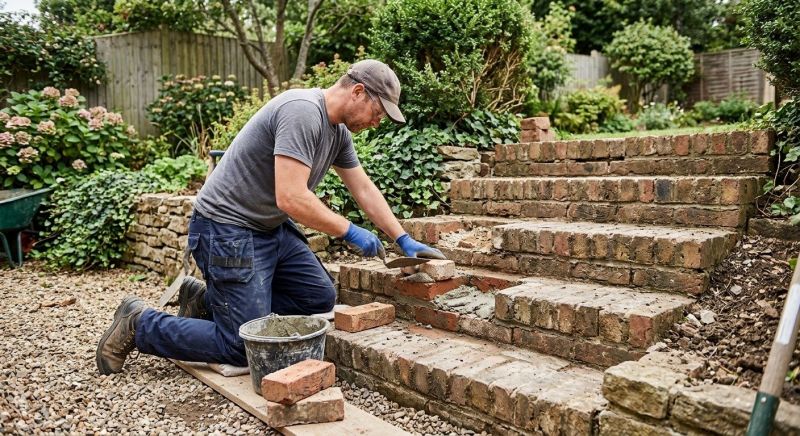 Brick Stairs Repair in San Diego County, CA