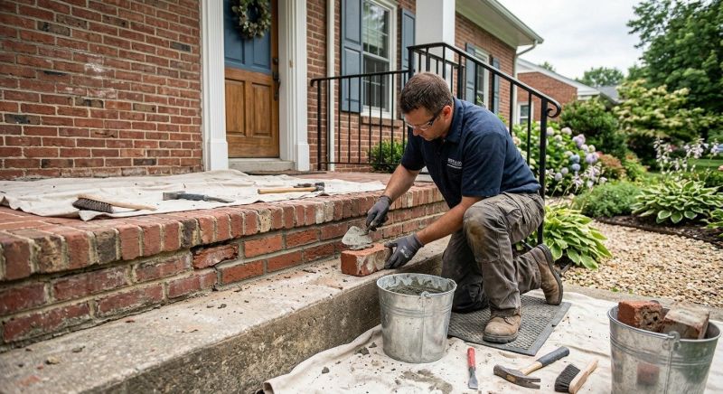 Brick Stairs Repair in Vista, CA