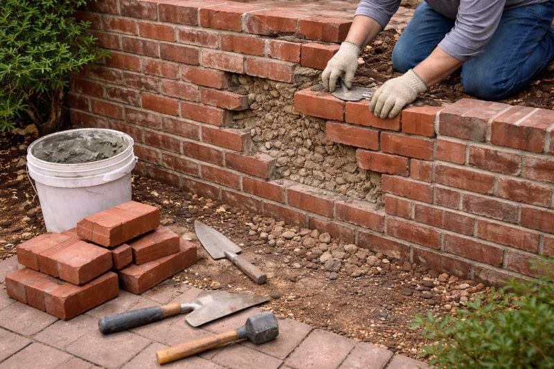 Brick Wall Repair in Oceanside, CA
