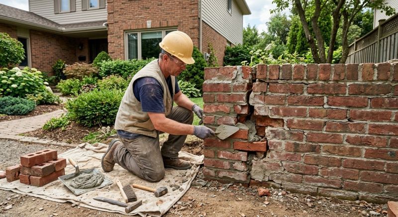 Brick Wall Repair in San Marcos, CA