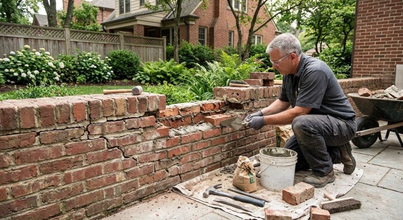 Brick Wall Repair in Solana Beach, CA