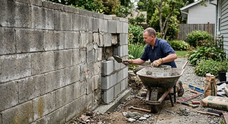 Cement Block Repair in Oceanside, CA