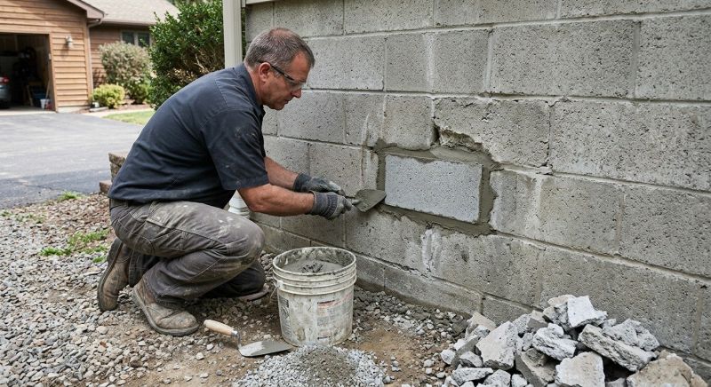 Cinder Block Wall Repair in Del Mar, CA