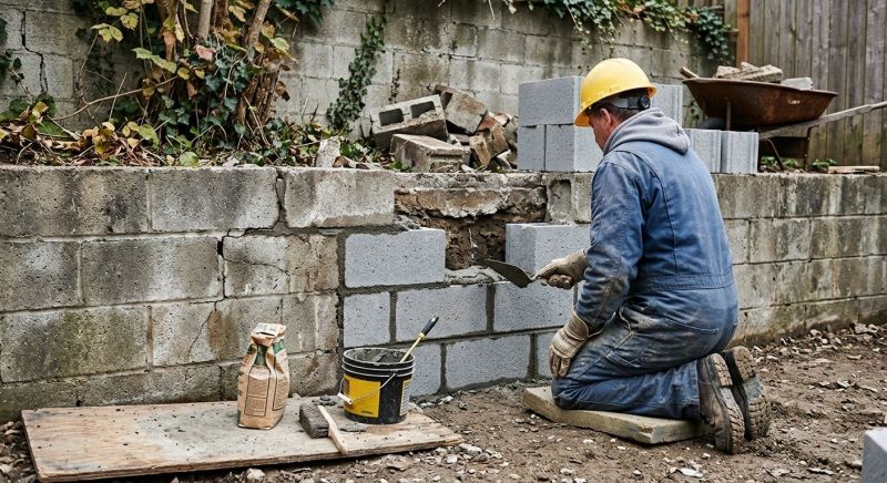 Concrete Block Repair in Poway, CA