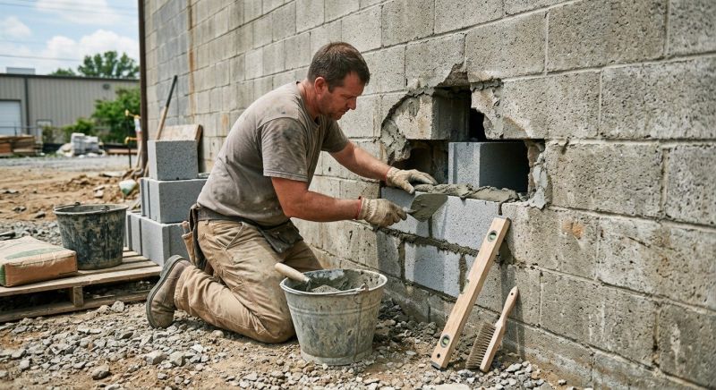 Concrete Block Repair in Vista, CA