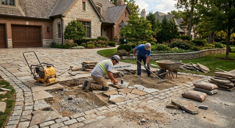 Stone Driveway Repair in Oceanside, CA